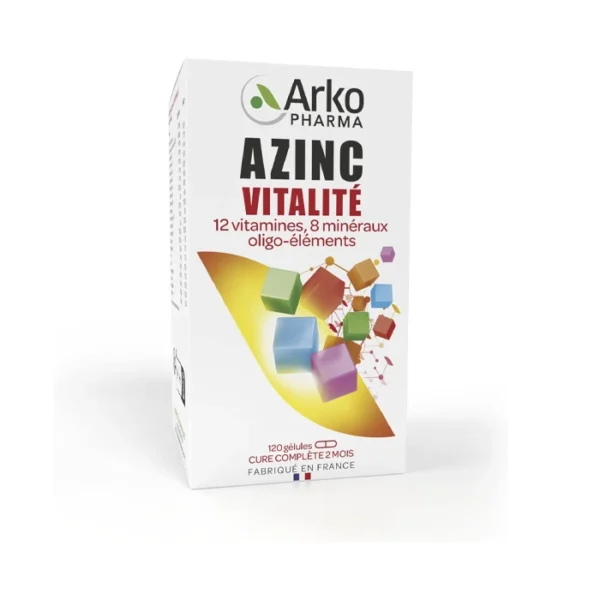 Azinc® Vitalité - Gélules anti-fatigue - 120 unités