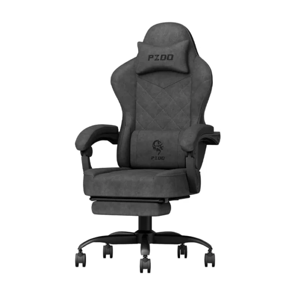 Chaise Gaming Ergonomique PZDO avec Repose-Pieds - Noir