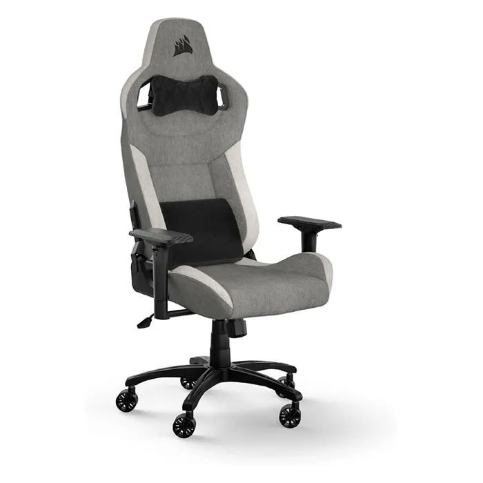 Corsair T3 RUSH Fauteuil Gaming Tissu Gris et Blanc