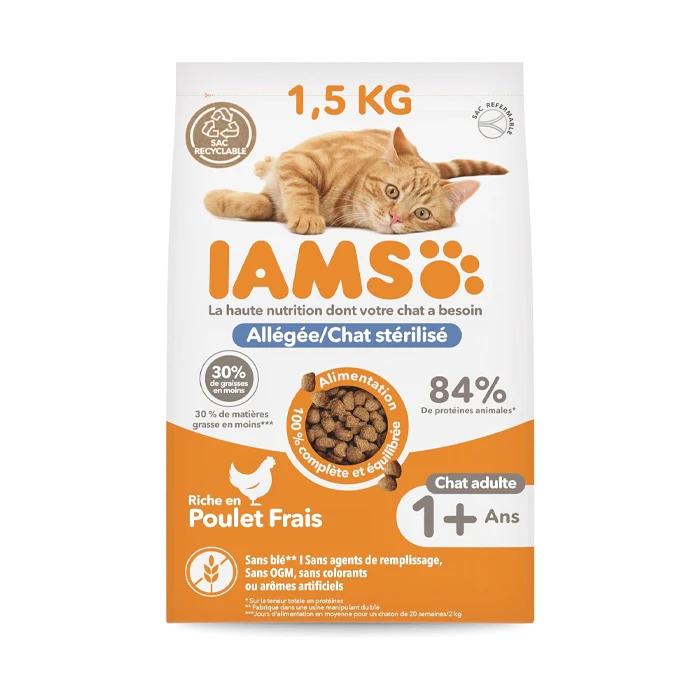 IAMS Vitality - Croquettes Premium Chats stérilisés 1,5 kg