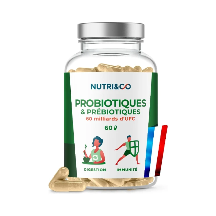 Nutri&Co Probiotique Flore Intestinale 60 Gélules 60 Milliards